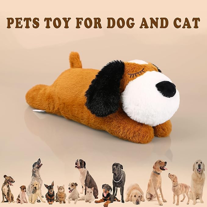 Heartbeat Puppy Toy, Puppy Sleep Aid Toy, Small Dog Training Toys for Separation Anxiety Relief, Pets Plush Toys for Dogs Cats (Yelow)