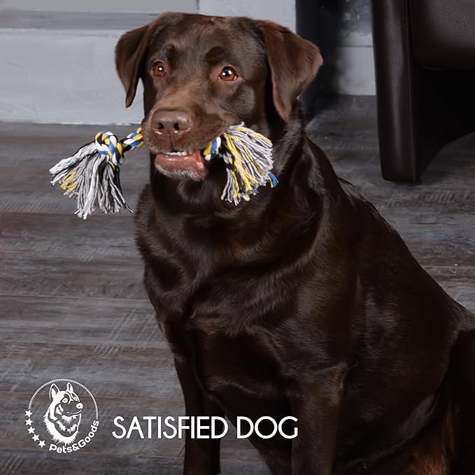 Pets&Goods Dog Chew Toys – 5-Pack Cotton Rope Tug & Teething Toy – Small/Medium Dog Chew Toy for Puppies & Adult Dogs – Interactive Tug of War Rope, Dental Cleaning, Boredom Buster – Multicolor