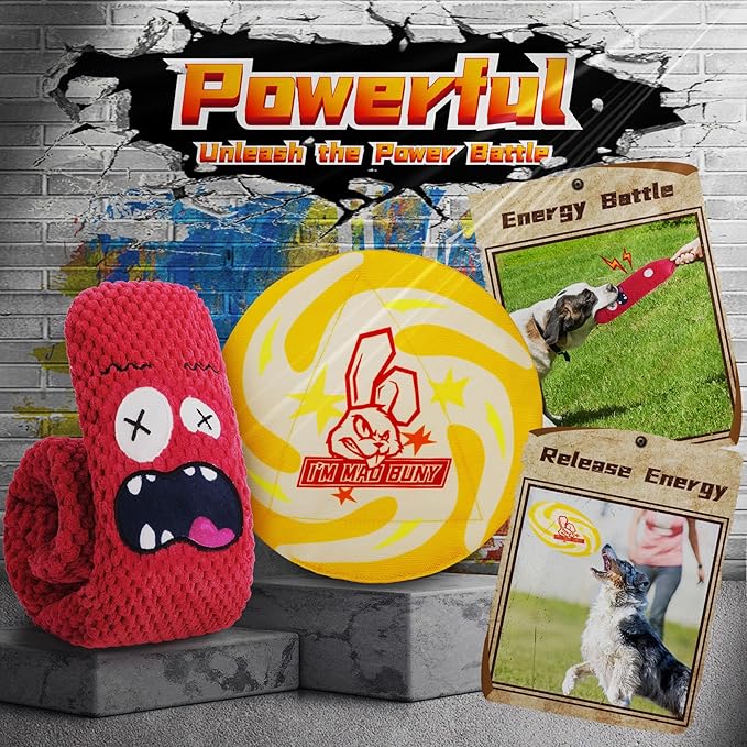 Heavy Duty Various Dog Chew Toys for Aggressive Chewers, 9 Pack Indestructible Large Dog Toys Include Tug Chew & Rope Toy, Squeaky Toys for Medium Large Breed Dogs (for Powerful Chewers)