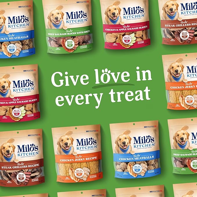 Milo's Kitchen Beef Sausage Slices With Rice Dog Treats, 18 Ounce