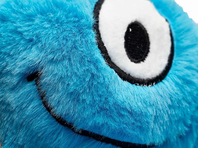 Flourish Pets 3 in 1 Multi-Layer Chew Toy for Active Dogs | Non-Toxic BPA Free Double Stitched Soft Fabric Exterior Dog Toys | Long-Lasting Dog Plush Toys – Small, Blue Monster 8"