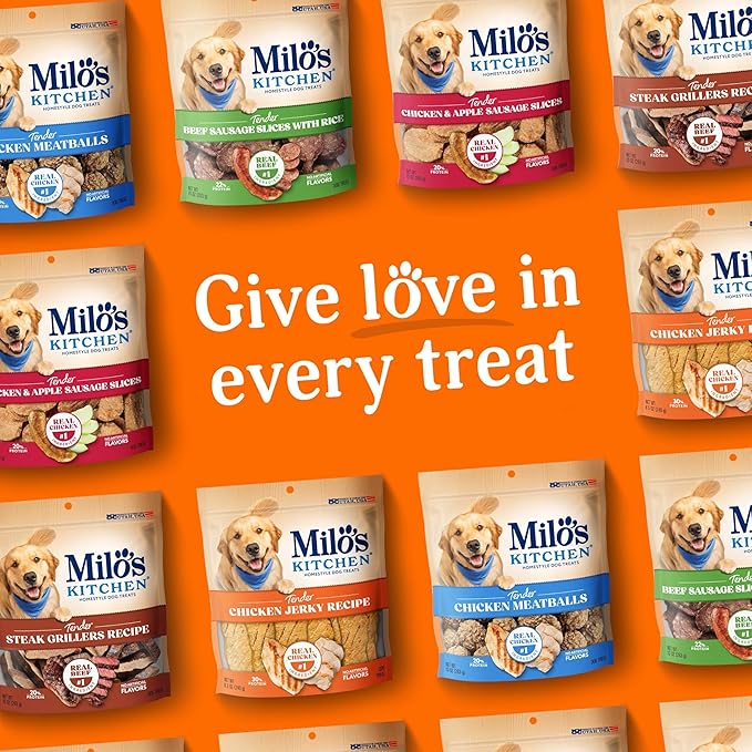 Milo's Kitchen Homestyle Dog Treats, Chicken Jerky, 8.5 Ounce, High Protein, No Artificial Flavors