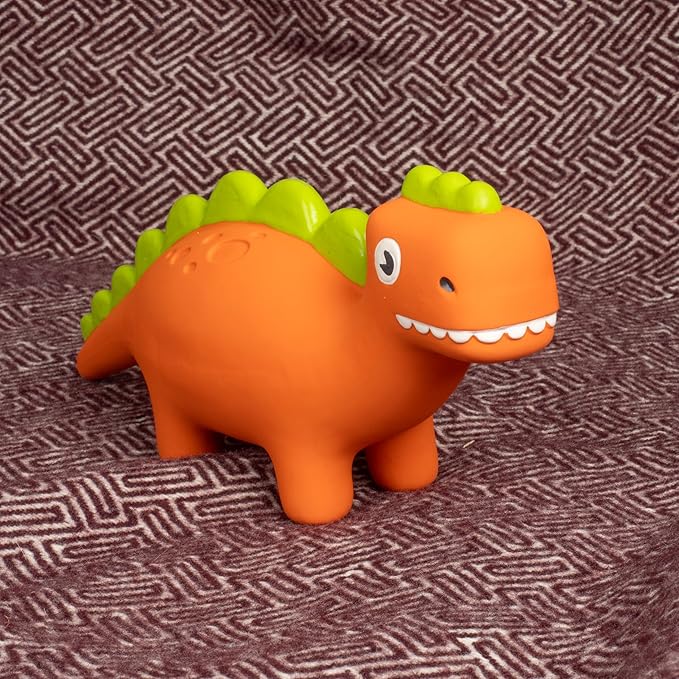 Fuzzly Steggy Latex Dog Chew Toys with Squeaker Soft Squeaker Puppy Toy Dinosaur