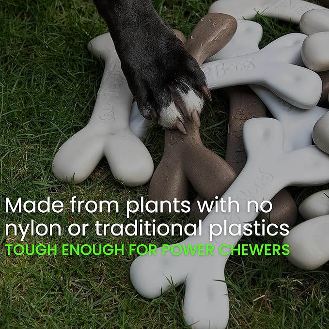 Non-Toxic Dog Toys - Sustainable Beef Flavored Dog Chew Toys for Aggressive Chewers - Plant-Based Bioplastic Pet Toys - Made in The USA (Mega)