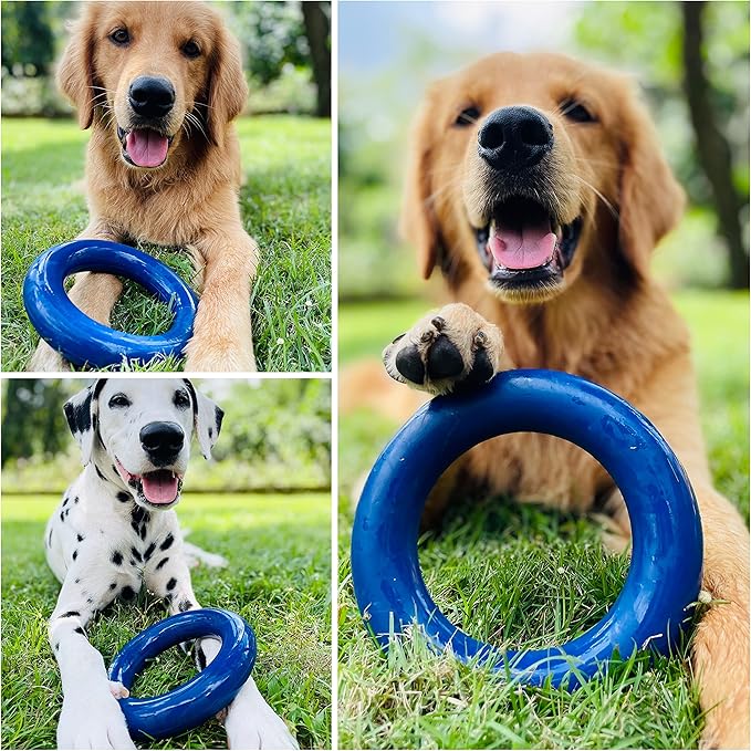 Tuff Pupper SuperChewy Tough Dog Ring Toy | Lifetime Replacement | Strong Natural Rubber | Chew Toys for Aggressive Chewers | Durable Tug Play | Strong Dog Ring Toy | Large Breed Tested